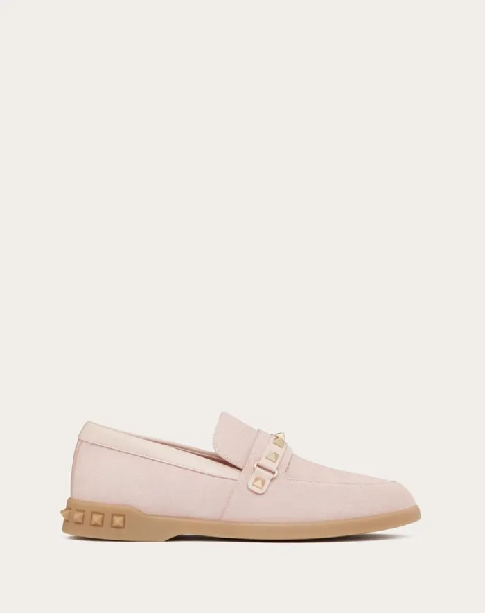 Valentino Loafers And Oxfords Woman Leisure Flows Split Leather Loafer For Woman In Light Camel Light Camel Valentino Loafers And Oxfords Woman Leisure Flows Split Leather Loafer For Woman In Light Camel Light Camel