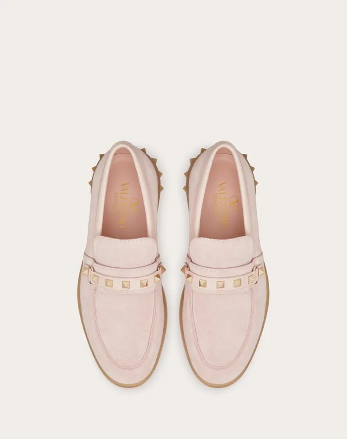 Valentino Loafers And Oxfords Woman Leisure Flows Split Leather Loafer For Woman In Light Camel Light Camel Valentino Loafers And Oxfords Woman Leisure Flows Split Leather Loafer For Woman In Light Camel Light Camel