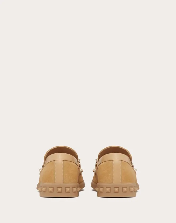 Valentino Loafers And Oxfords Woman Leisure Flows Split Leather Loafer For Woman In Light Camel Light Camel Valentino Loafers And Oxfords Woman Leisure Flows Split Leather Loafer For Woman In Light Camel Light Camel