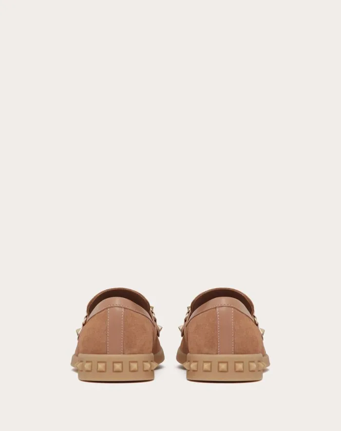 Valentino Loafers And Oxfords Woman Leisure Flows Split Leather Loafer For Woman In Light Camel Light Camel Valentino Loafers And Oxfords Woman Leisure Flows Split Leather Loafer For Woman In Light Camel Light Camel