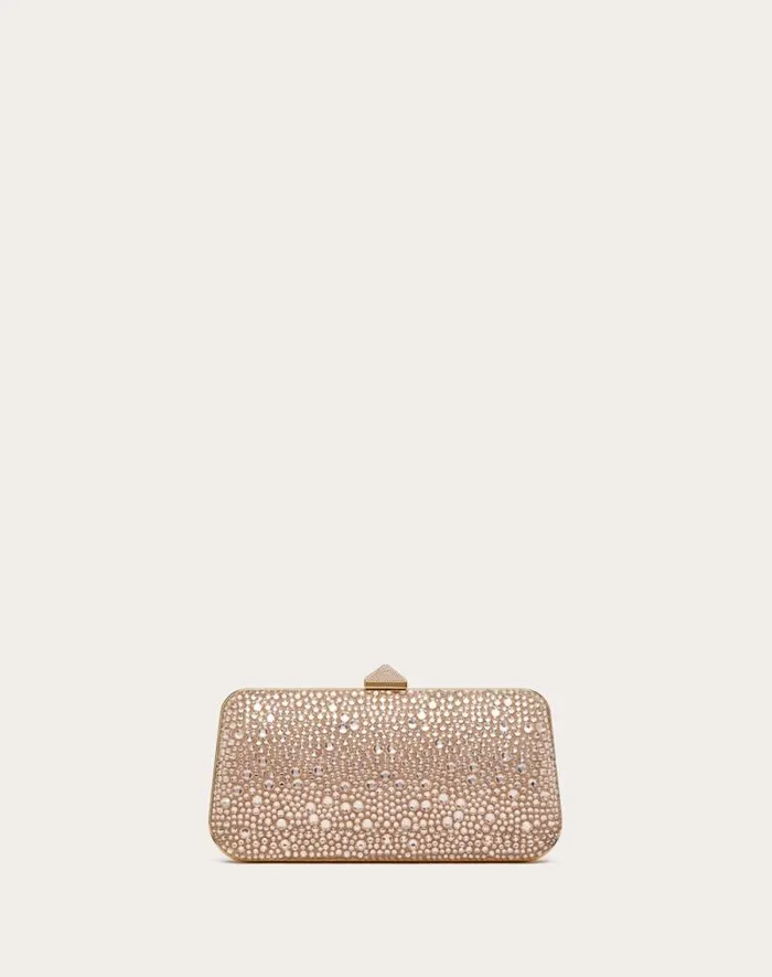 Valentino Mini Bags Woman Carry Secrets Rhinestone Minaudiere For Woman In Crystal Crystal Valentino Mini Bags Woman Carry Secrets Rhinestone Minaudiere For Woman In Crystal Crystal