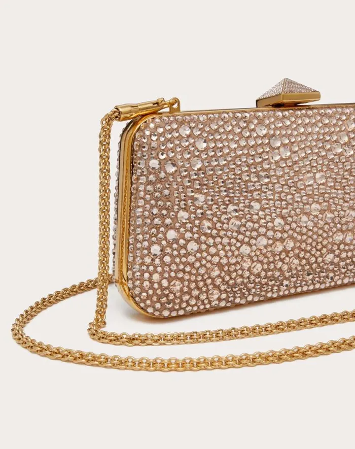 Valentino Mini Bags Woman Carry Secrets Rhinestone Minaudiere For Woman In Crystal Crystal Valentino Mini Bags Woman Carry Secrets Rhinestone Minaudiere For Woman In Crystal Crystal