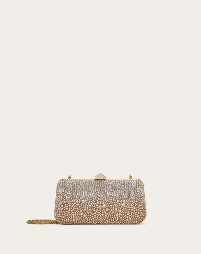 Valentino Mini Bags Woman Carry Secrets Rhinestone Minaudiere For Woman In Crystal Crystal Valentino Mini Bags Woman Carry Secrets Rhinestone Minaudiere For Woman In Crystal Crystal