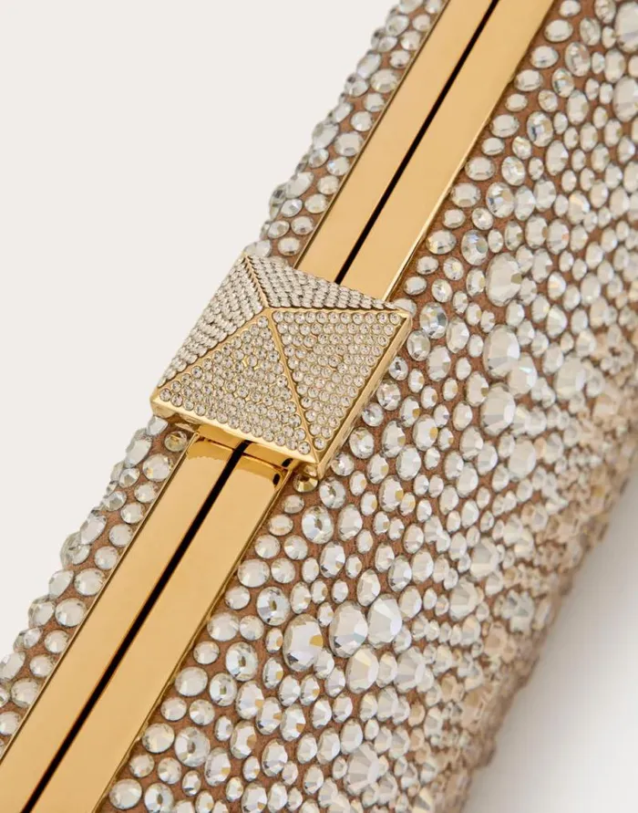 Valentino Mini Bags Woman Carry Secrets Rhinestone Minaudiere For Woman In Crystal Crystal Valentino Mini Bags Woman Carry Secrets Rhinestone Minaudiere For Woman In Crystal Crystal