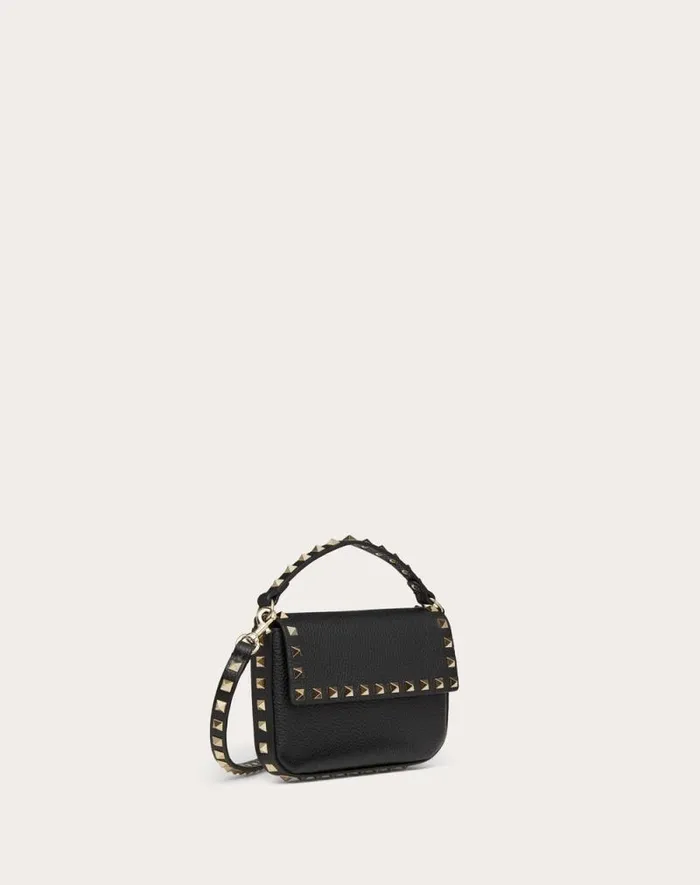 Valentino Mini Bags Woman Rockstud Grainy Calfskin Pouch For Woman In Poudre Poudre Valentino Mini Bags Woman Rockstud Grainy Calfskin Pouch For Woman In Poudre Poudre