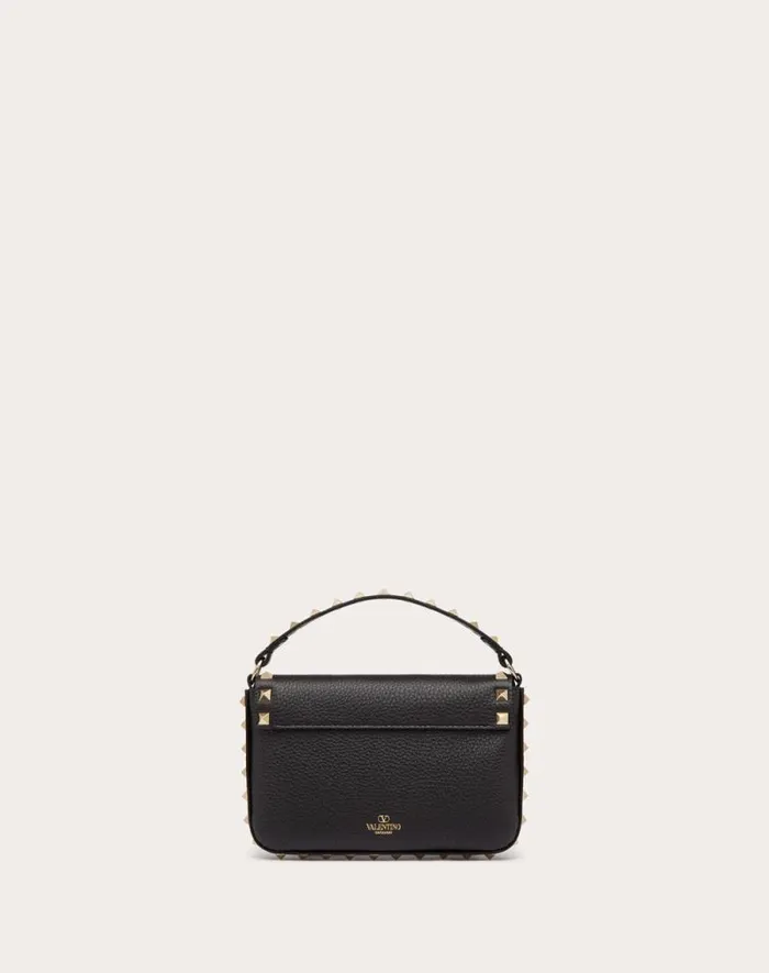 Valentino Mini Bags Woman Rockstud Grainy Calfskin Pouch For Woman In Poudre Poudre Valentino Mini Bags Woman Rockstud Grainy Calfskin Pouch For Woman In Poudre Poudre