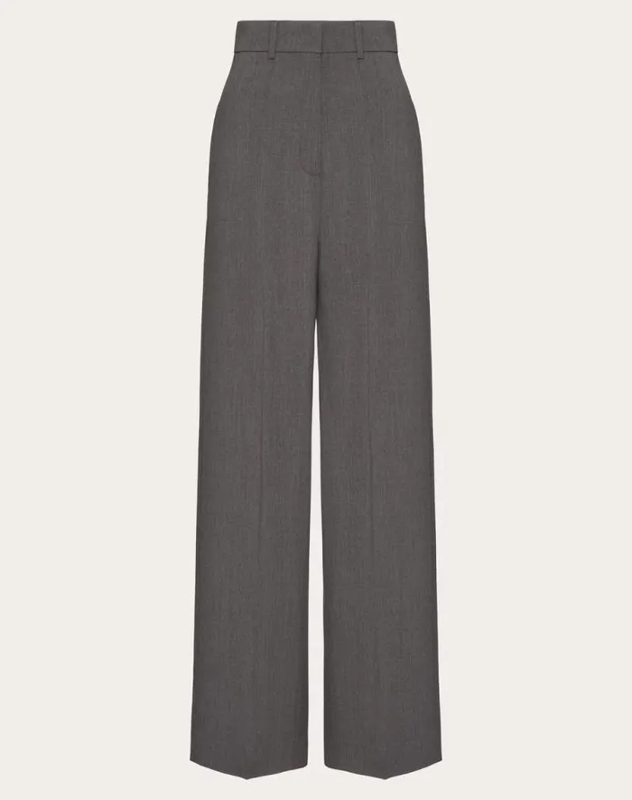 Valentino Pants And Shorts Woman Active Gabardine Pants For Woman In Grey Grey