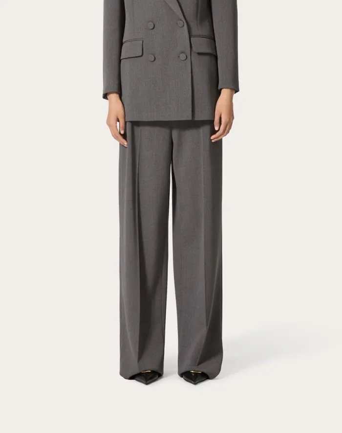Valentino Pants And Shorts Woman Active Gabardine Pants For Woman In Grey Grey Valentino Pants And Shorts Woman Active Gabardine Pants For Woman In Grey Grey