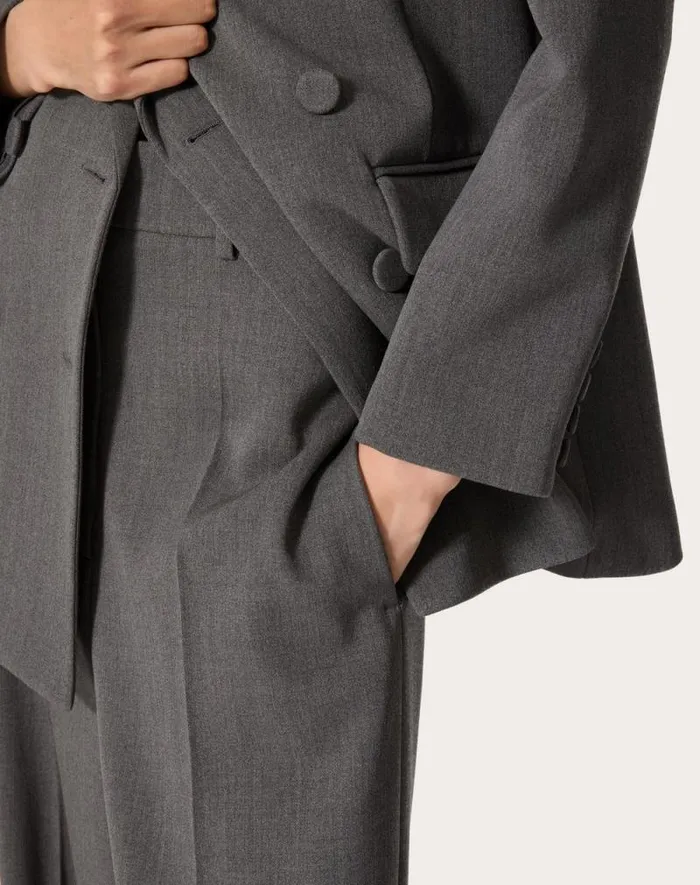 Valentino Pants And Shorts Woman Active Gabardine Pants For Woman In Grey Grey Valentino Pants And Shorts Woman Active Gabardine Pants For Woman In Grey Grey
