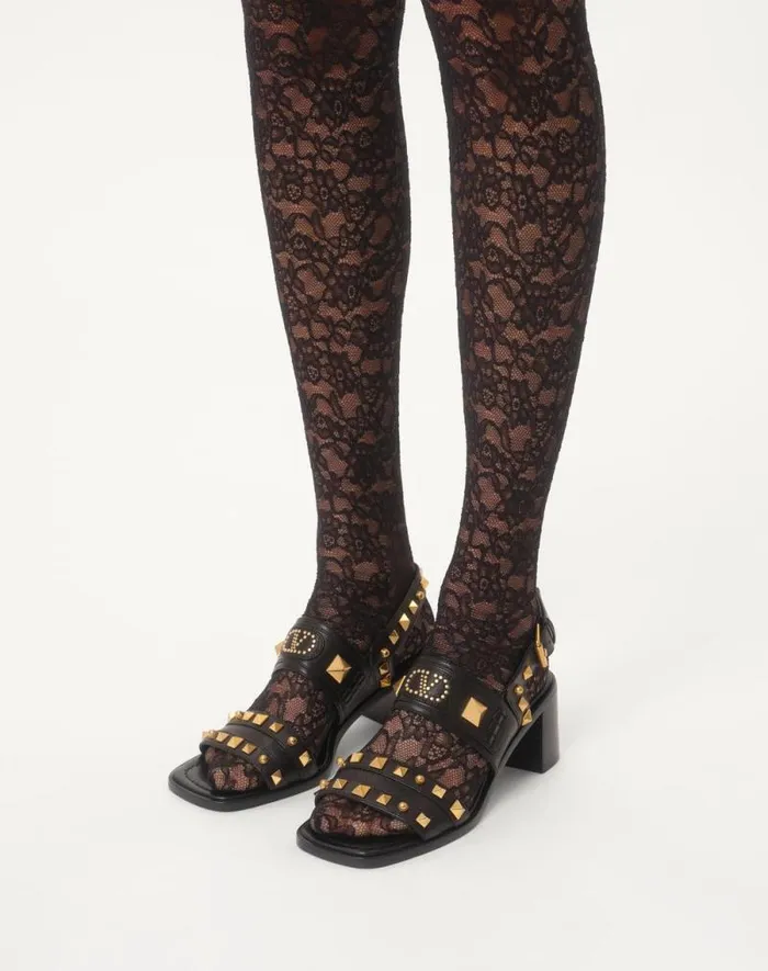 Valentino Sandals Woman Plaster Caster Buffalo Sandal 60mm For Woman In Black Black Valentino Sandals Woman Plaster Caster Buffalo Sandal 60mm For Woman In Black Black