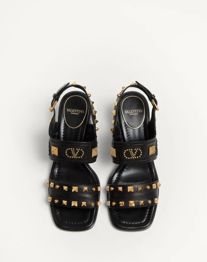 Valentino Sandals Woman Plaster Caster Buffalo Sandal 60mm For Woman In Black Black Valentino Sandals Woman Plaster Caster Buffalo Sandal 60mm For Woman In Black Black