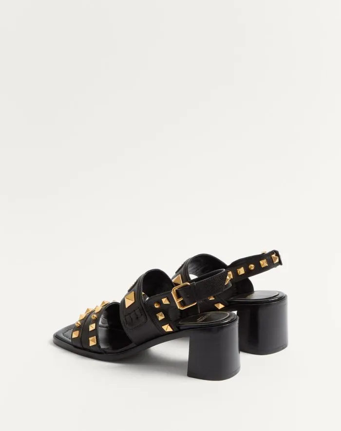 Valentino Sandals Woman Plaster Caster Buffalo Sandal 60mm For Woman In Black Black Valentino Sandals Woman Plaster Caster Buffalo Sandal 60mm For Woman In Black Black