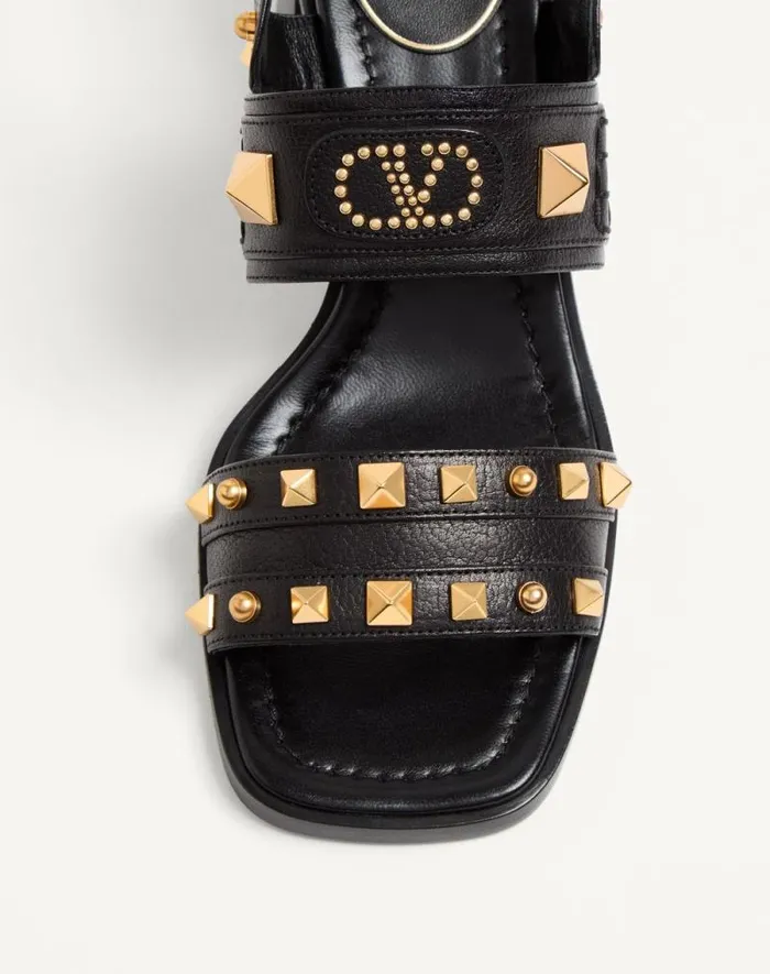 Valentino Sandals Woman Plaster Caster Buffalo Sandal 60mm For Woman In Black Black Valentino Sandals Woman Plaster Caster Buffalo Sandal 60mm For Woman In Black Black
