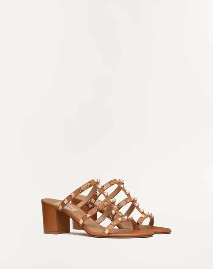 Valentino Sandals Woman Rockstud Calfskin Leather Slide Sandal 60 Mm For Woman In Light Ivory Light Ivory Valentino Sandals Woman Rockstud Calfskin Leather Slide Sandal 60 Mm For Woman In Light Ivory Light Ivory