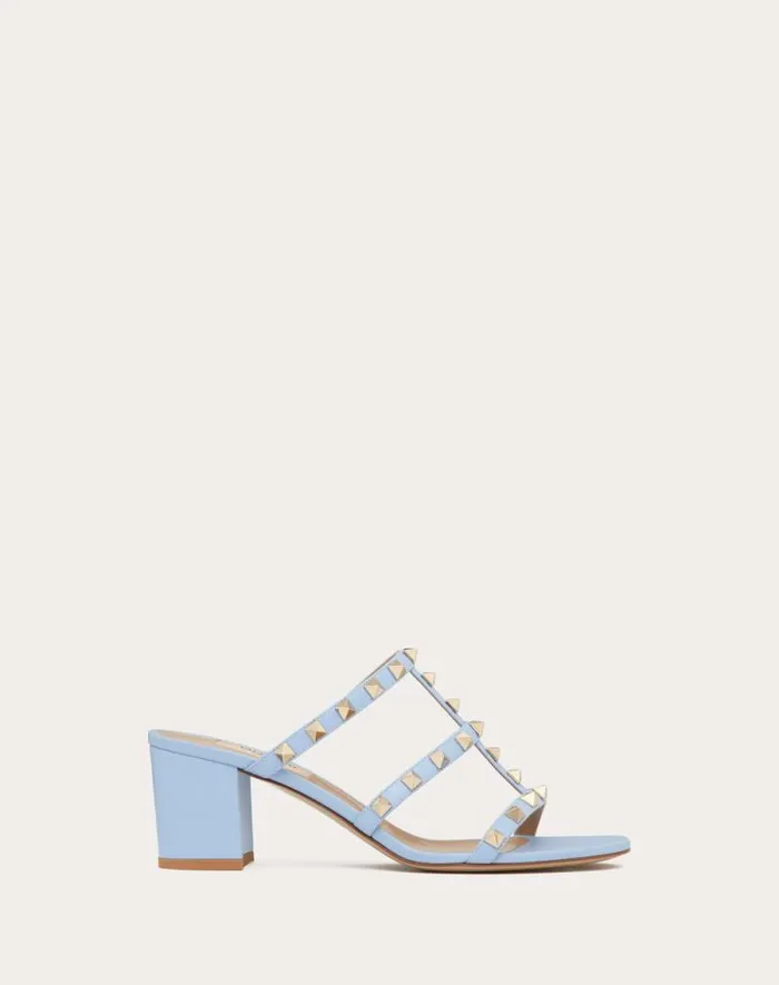 Valentino Sandals Woman Rockstud Calfskin Leather Slide Sandal 60 Mm For Woman In Light Ivory Light Ivory Valentino Sandals Woman Rockstud Calfskin Leather Slide Sandal 60 Mm For Woman In Light Ivory Light Ivory