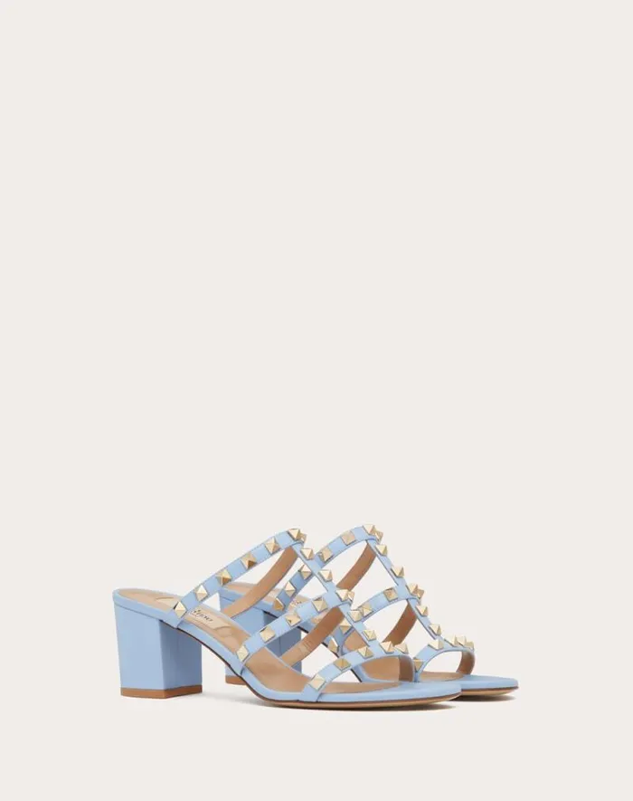 Valentino Sandals Woman Rockstud Calfskin Leather Slide Sandal 60 Mm For Woman In Light Ivory Light Ivory Valentino Sandals Woman Rockstud Calfskin Leather Slide Sandal 60 Mm For Woman In Light Ivory Light Ivory