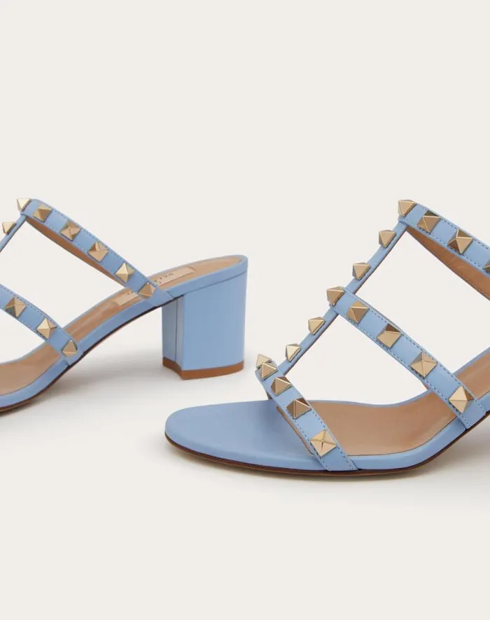 Valentino Sandals Woman Rockstud Calfskin Leather Slide Sandal 60 Mm For Woman In Light Ivory Light Ivory Valentino Sandals Woman Rockstud Calfskin Leather Slide Sandal 60 Mm For Woman In Light Ivory Light Ivory