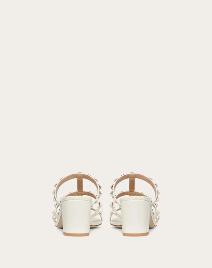 Valentino Sandals Woman Rockstud Calfskin Leather Slide Sandal 60 Mm For Woman In Light Ivory Light Ivory Valentino Sandals Woman Rockstud Calfskin Leather Slide Sandal 60 Mm For Woman In Light Ivory Light Ivory