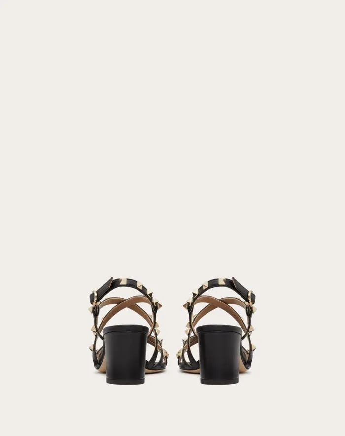 Valentino Sandals Woman Rockstud Calfskin Sandal With Straps 60mm For Woman In Light Ivory Light Ivory Valentino Sandals Woman Rockstud Calfskin Sandal With Straps 60mm For Woman In Light Ivory Light Ivory