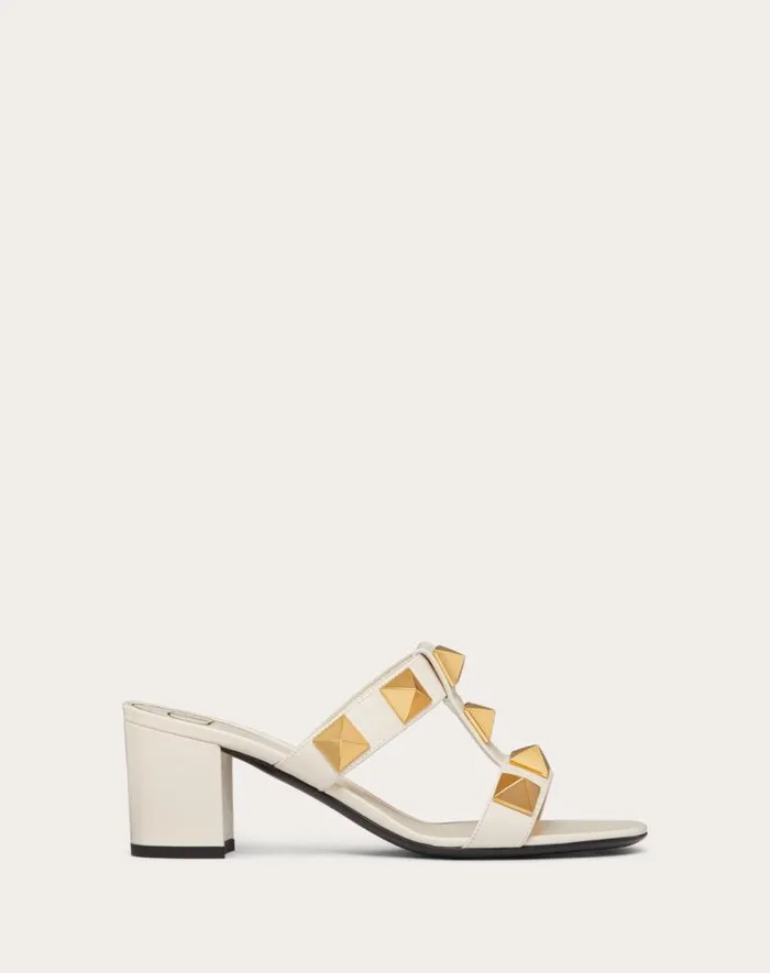 Valentino Sandals Woman Roman Stud Calfskin Slide Sandal 60 Mm For Woman In Rose Cannelle Rose Cannelle Valentino Sandals Woman Roman Stud Calfskin Slide Sandal 60 Mm For Woman In Rose Cannelle Rose Cannelle