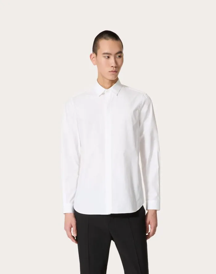 Valentino Shirts Man Cotton Shirt For Man In White White