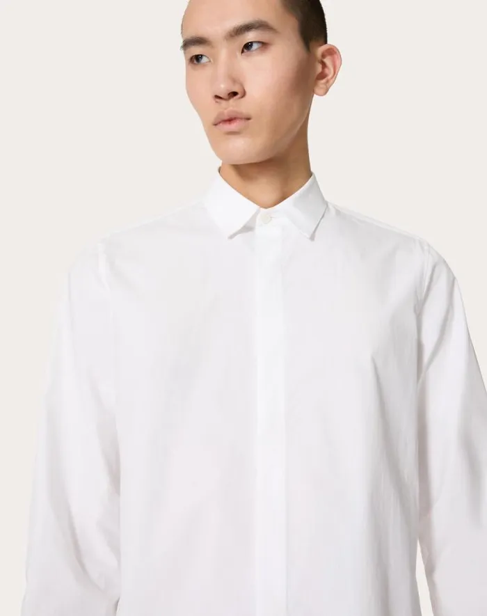 Valentino Shirts Man Cotton Shirt For Man In White White