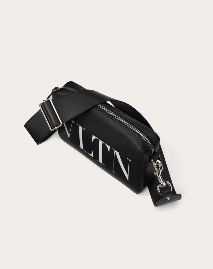 Valentino Shoulder Bags Man Vltn Leather Crossbody Bag For Man In Blackwhite Blackwhite Valentino Shoulder Bags Man Vltn Leather Crossbody Bag For Man In Blackwhite Blackwhite