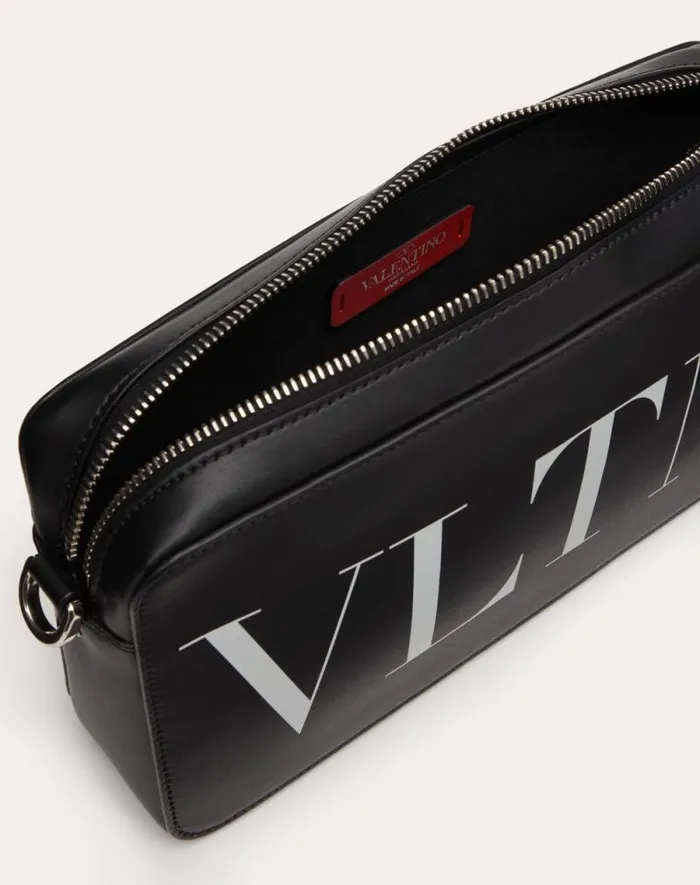 Valentino Shoulder Bags Man Vltn Leather Crossbody Bag For Man In Blackwhite Blackwhite Valentino Shoulder Bags Man Vltn Leather Crossbody Bag For Man In Blackwhite Blackwhite