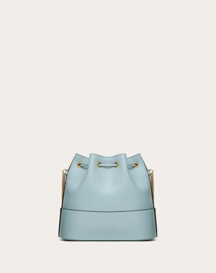 Valentino Shoulder Bags Woman Mini Bucket Bag In Nappa With Vlogo Signature Chain For Woman In Black Black Valentino Shoulder Bags Woman Mini Bucket Bag In Nappa With Vlogo Signature Chain For Woman In Black Black