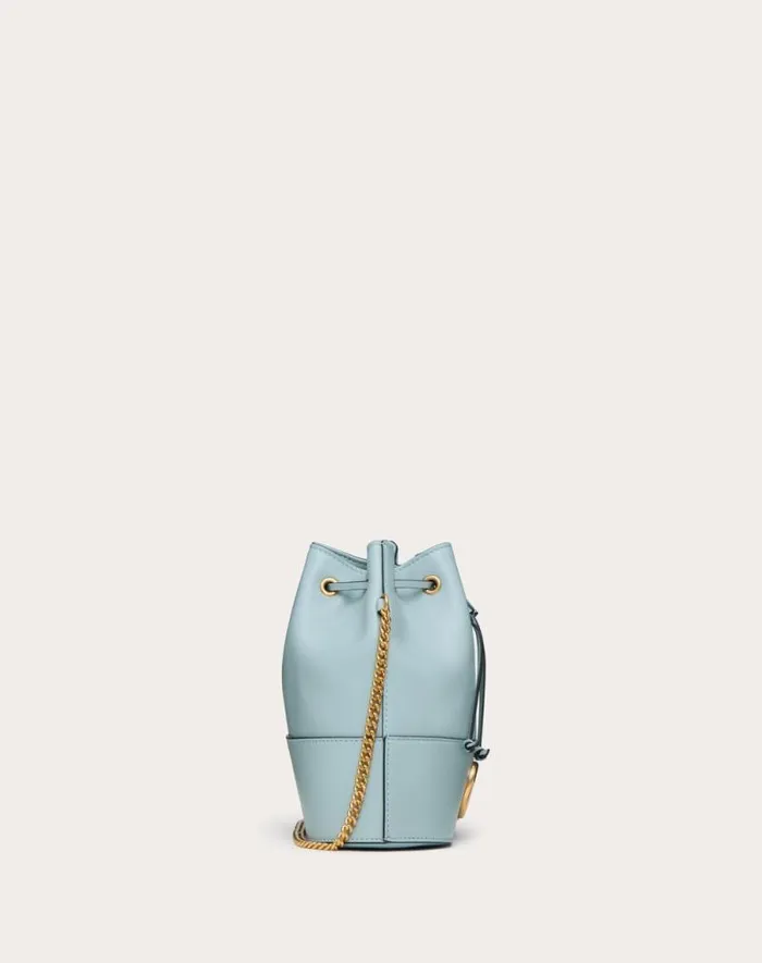 Valentino Shoulder Bags Woman Mini Bucket Bag In Nappa With Vlogo Signature Chain For Woman In Black Black Valentino Shoulder Bags Woman Mini Bucket Bag In Nappa With Vlogo Signature Chain For Woman In Black Black