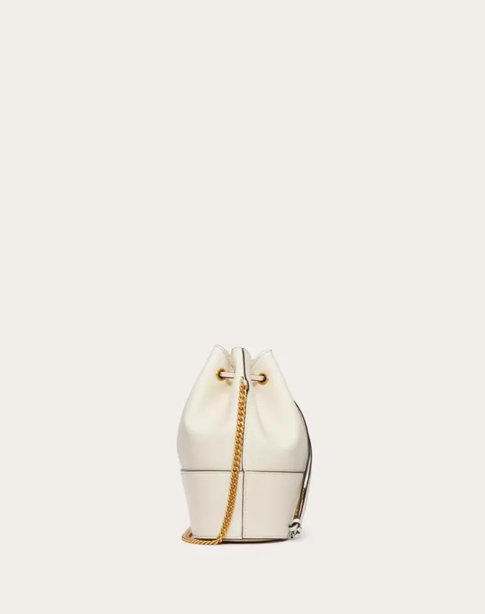 Valentino Shoulder Bags Woman Mini Bucket Bag In Nappa With Vlogo Signature Chain For Woman In Black Black Valentino Shoulder Bags Woman Mini Bucket Bag In Nappa With Vlogo Signature Chain For Woman In Black Black