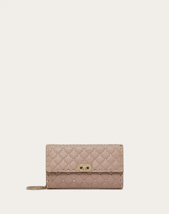 Valentino Shoulder Bags Woman Rockstud Spike Nappa Leather Crossbody Clutch Bag For Woman In Black Black Valentino Shoulder Bags Woman Rockstud Spike Nappa Leather Crossbody Clutch Bag For Woman In Black Black