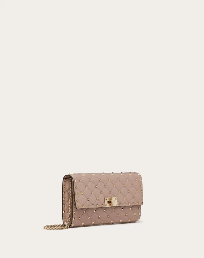 Valentino Shoulder Bags Woman Rockstud Spike Nappa Leather Crossbody Clutch Bag For Woman In Black Black Valentino Shoulder Bags Woman Rockstud Spike Nappa Leather Crossbody Clutch Bag For Woman In Black Black