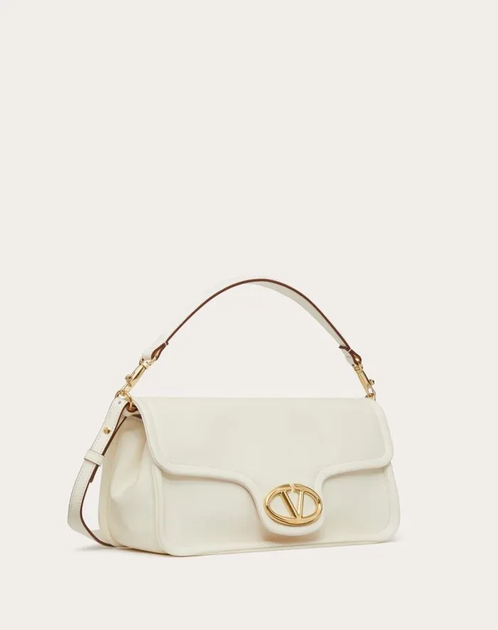 Valentino Shoulder Bags Woman Vlogo 1960 Nappa Leather Shoulder Bag For Woman In Black Black Valentino Shoulder Bags Woman Vlogo 1960 Nappa Leather Shoulder Bag For Woman In Black Black
