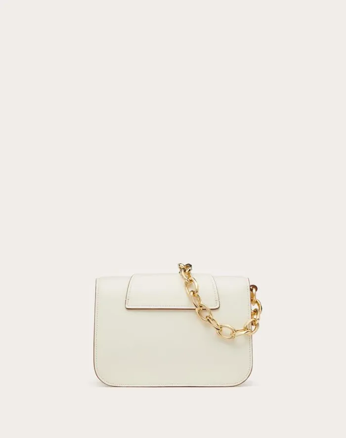 Valentino Shoulder Bags Woman Vlogo O039clock Small Nappa Leather Shoulder Bag With Chain For Woman In Ivory Ivory Valentino Shoulder Bags Woman Vlogo O039clock Small Nappa Leather Shoulder Bag With Chain For Woman In Ivory Ivory
