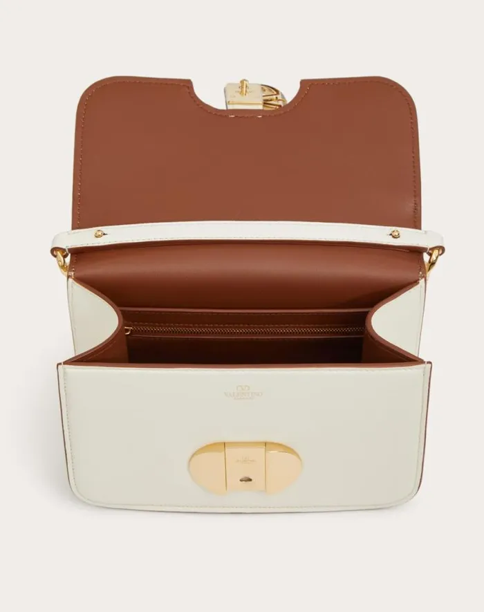 Valentino Shoulder Bags Woman Vlogo O039clock Small Nappa Leather Shoulder Bag With Chain For Woman In Ivory Ivory Valentino Shoulder Bags Woman Vlogo O039clock Small Nappa Leather Shoulder Bag With Chain For Woman In Ivory Ivory