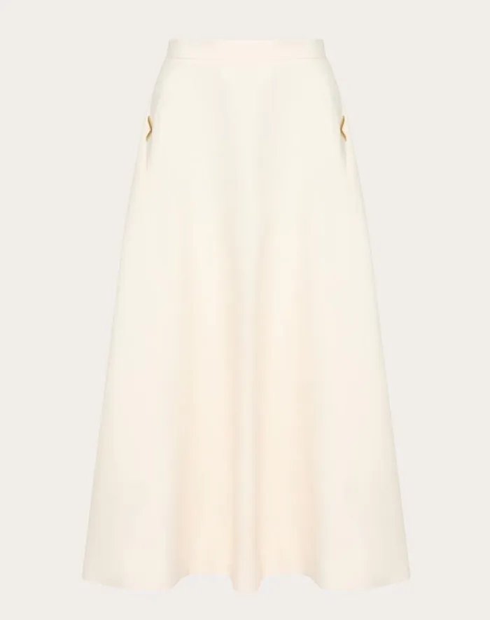 Valentino Skirts Woman Crepe Couture Midi Skirt For Woman In Ivory Ivory Valentino Skirts Woman Crepe Couture Midi Skirt For Woman In Ivory Ivory