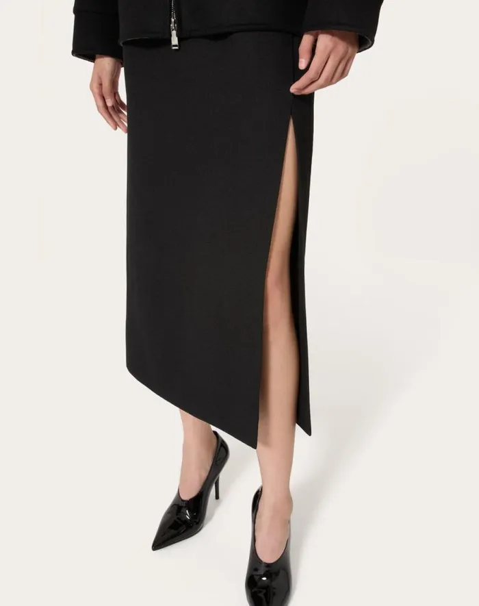 Valentino Skirts Woman Grisaille Midi Skirt For Woman In Red Red Valentino Skirts Woman Grisaille Midi Skirt For Woman In Red Red