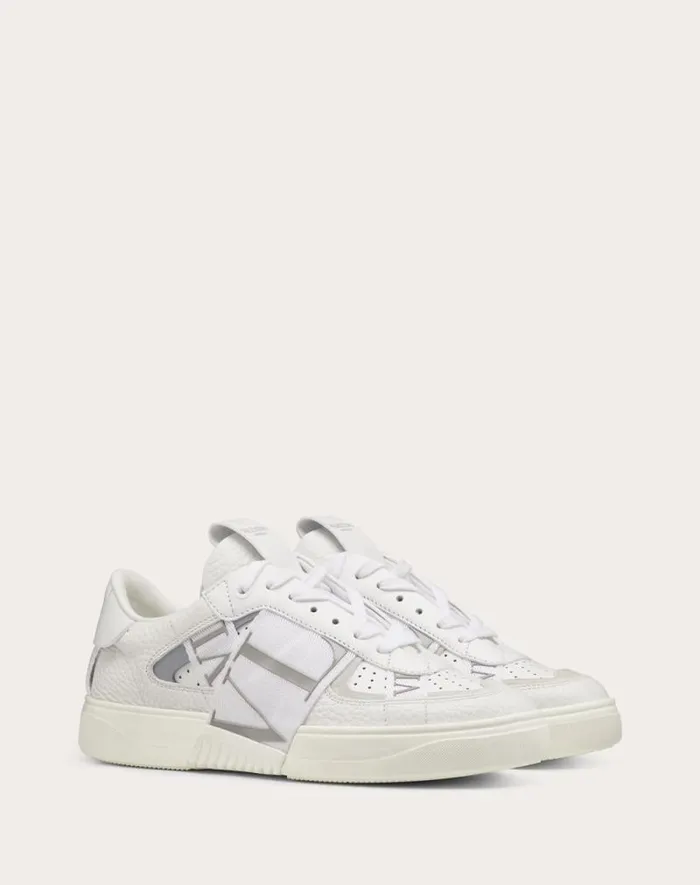 Valentino Sneakers Woman Vl7n Sneaker In Banded Calfskin Leather For Woman In White White Valentino Sneakers Woman Vl7n Sneaker In Banded Calfskin Leather For Woman In White White