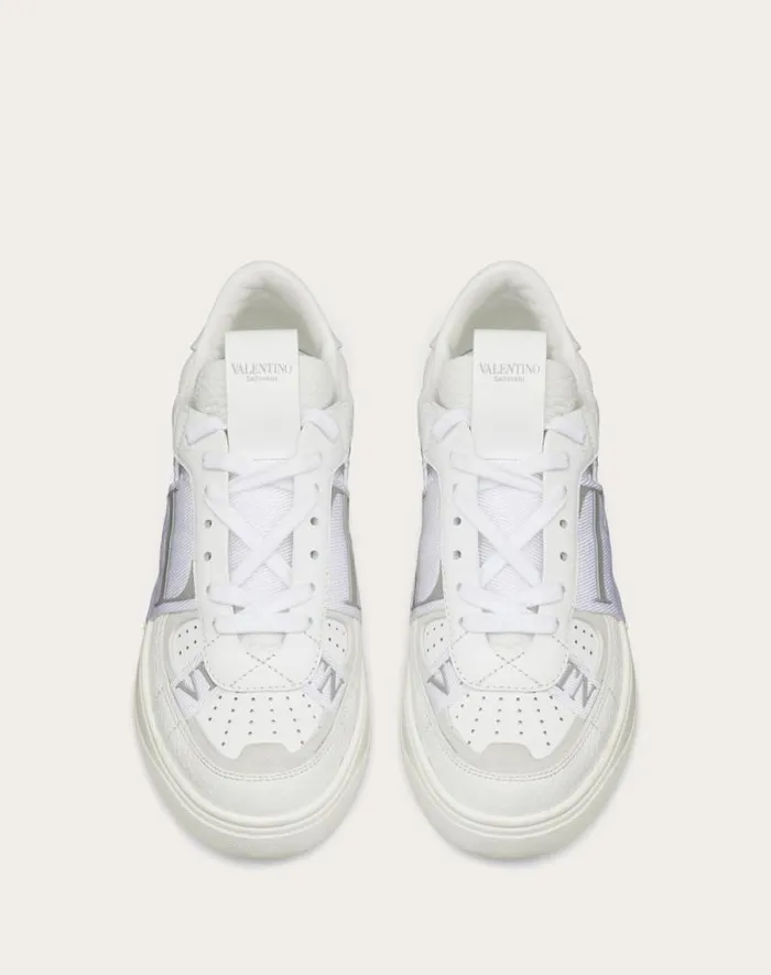 Valentino Sneakers Woman Vl7n Sneaker In Banded Calfskin Leather For Woman In White White Valentino Sneakers Woman Vl7n Sneaker In Banded Calfskin Leather For Woman In White White