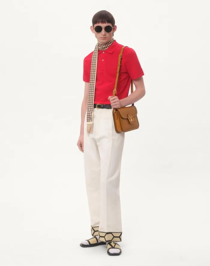 Valentino Tshirts And Sweatshirts Man Cotton Piqu Polo Shirt With Vlogo Embroidery For Man In Red Red Valentino Tshirts And Sweatshirts Man Cotton Piqu Polo Shirt With Vlogo Embroidery For Man In Red Red