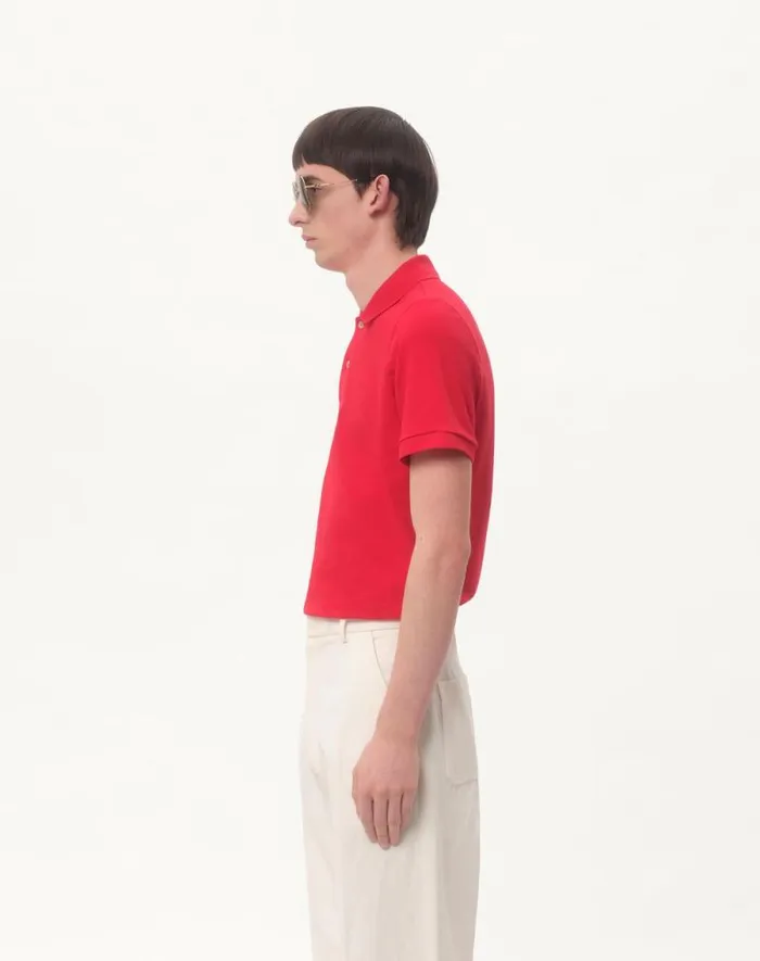 Valentino Tshirts And Sweatshirts Man Cotton Piqu Polo Shirt With Vlogo Embroidery For Man In Red Red Valentino Tshirts And Sweatshirts Man Cotton Piqu Polo Shirt With Vlogo Embroidery For Man In Red Red
