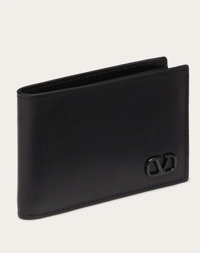 Valentino Wallets And Small Leather Goods Man Vlogo Signature Wallet For Us Dollars For Man In Black Black