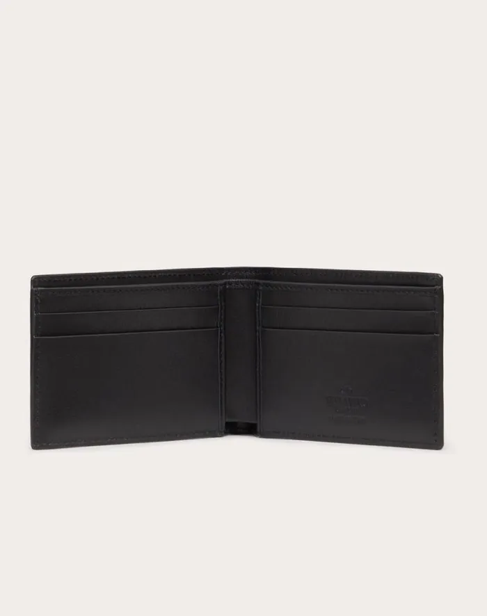 Valentino Wallets And Small Leather Goods Man Vlogo Signature Wallet For Us Dollars For Man In Black Black