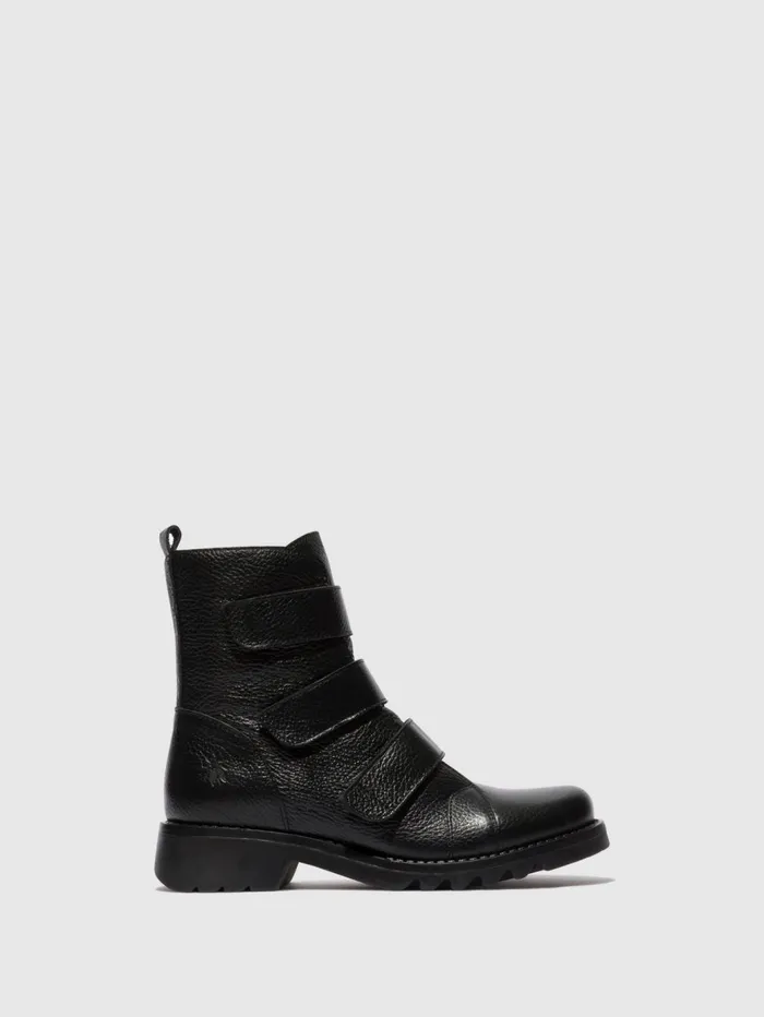 Velcro Ankle Boots RACH790FLY BLACK Women Fly London Ankle Boots