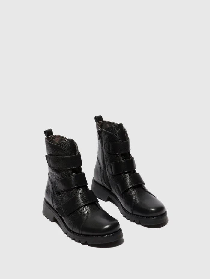 Velcro Ankle Boots RACH790FLY BLACK Women Fly London Ankle Boots