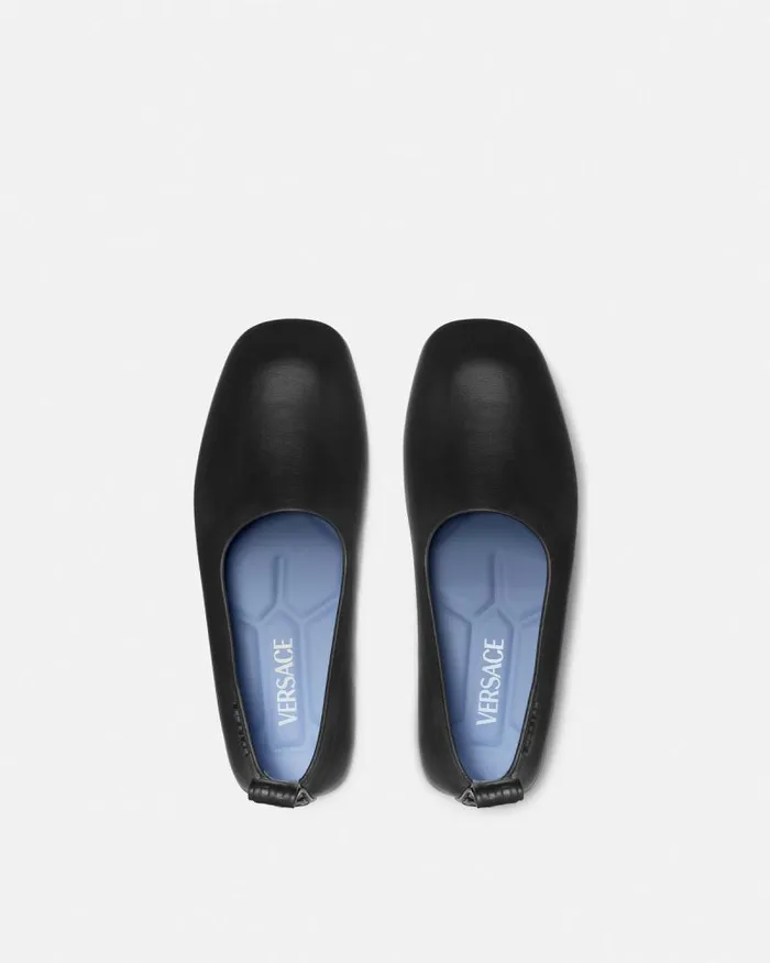 Villa Driver Shoes Black Men Versace Loafers and Slippers