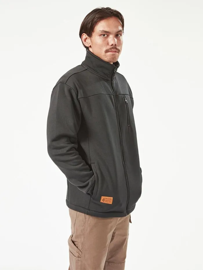 Volcom Workwear Bonded Fleece 8211 Black Mens Volcom Jackets