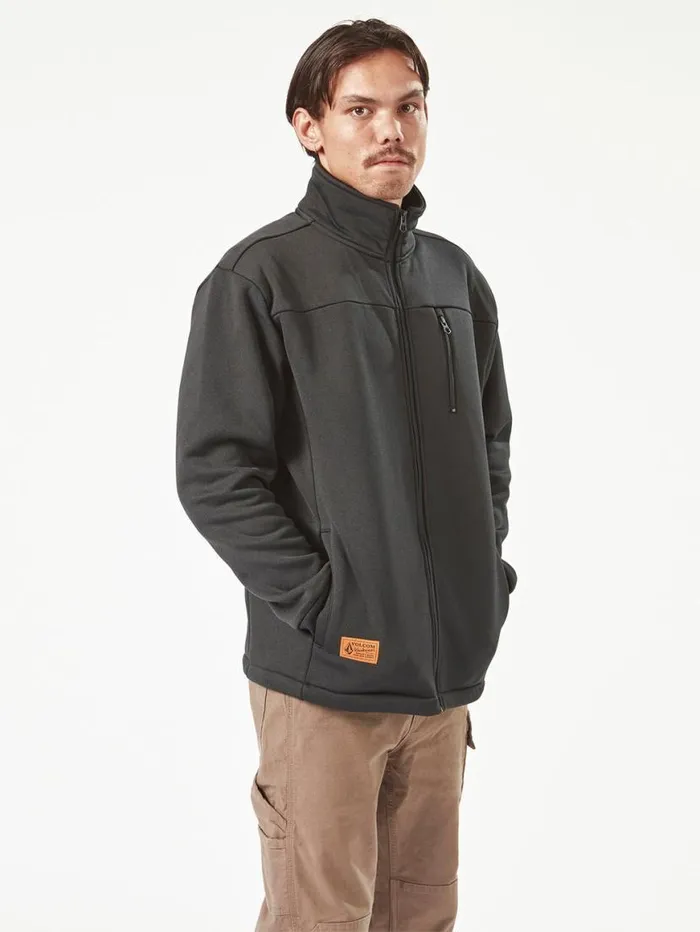Volcom Workwear Bonded Fleece 8211 Black Mens Volcom Jackets