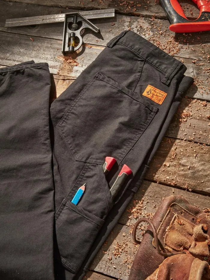 Volcom Workwear Caliper Work Pants 8211 Black Mens Volcom Pants